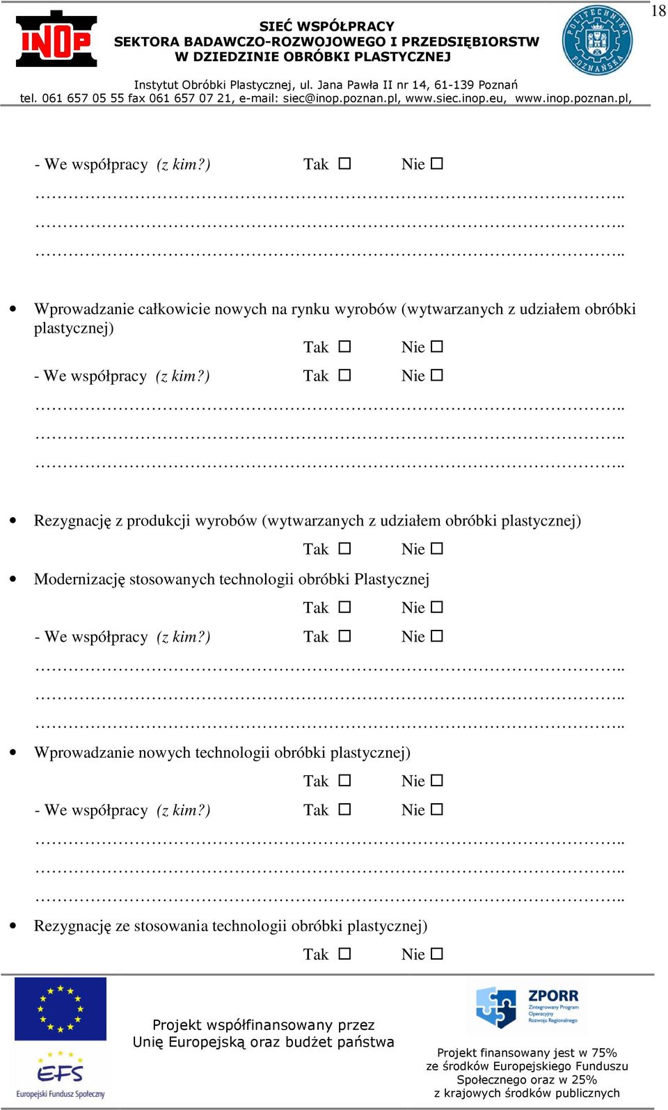 współpracy (z kim?