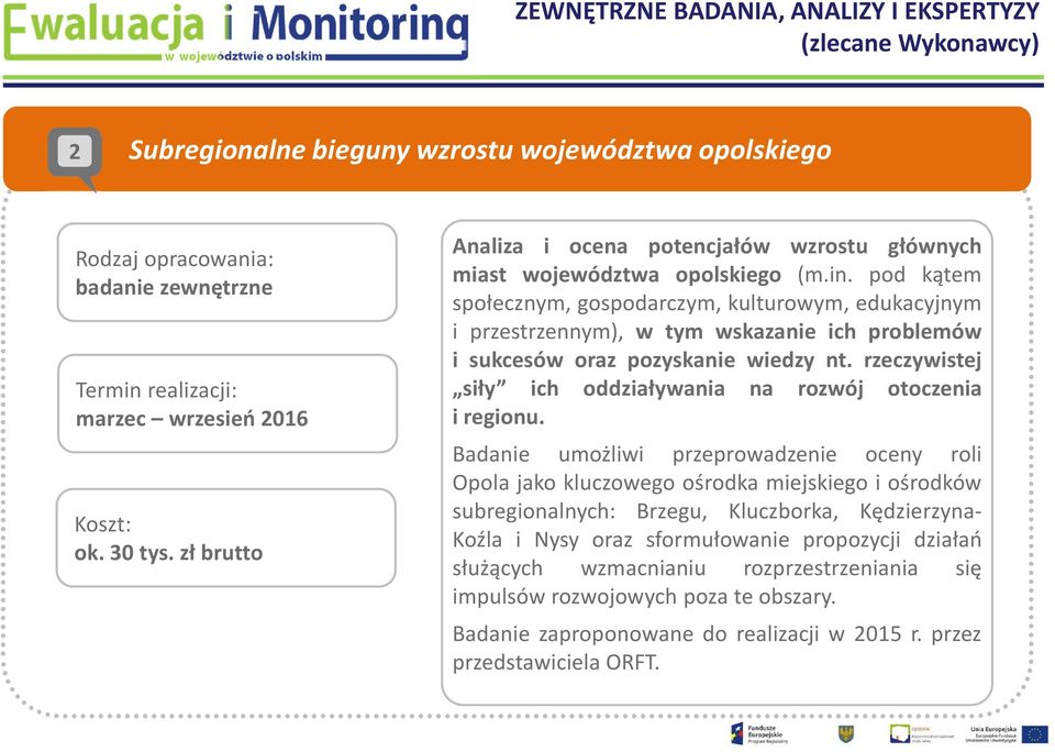 pod kątem społecznym, gospodarczym, kulturowym, edukacyjnym i przestrzennym), w tym wskazanie ich problemów i sukcesów oraz pozyskanie wiedzy nt.