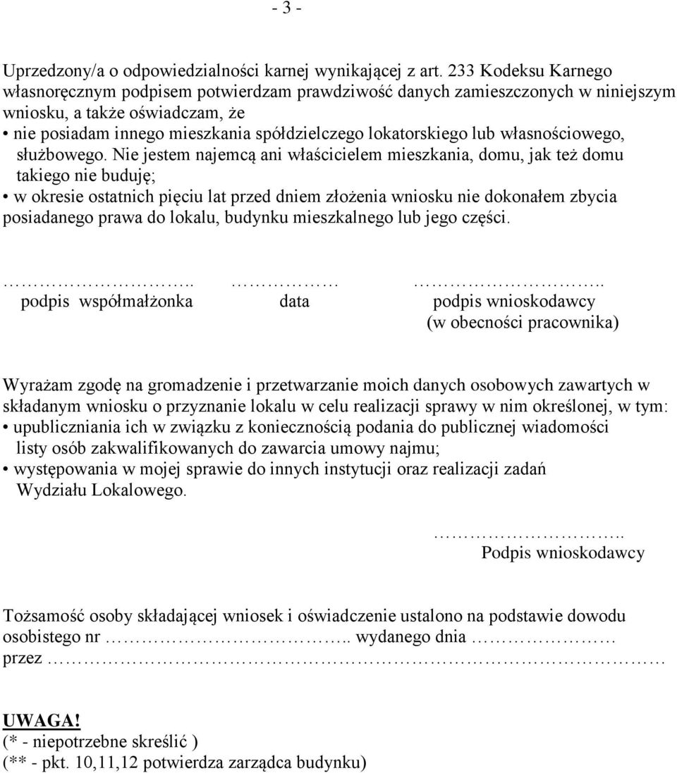 własnościowego, służbowego.