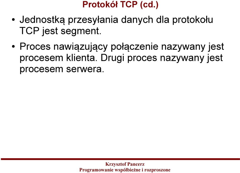 TCP jest segment.