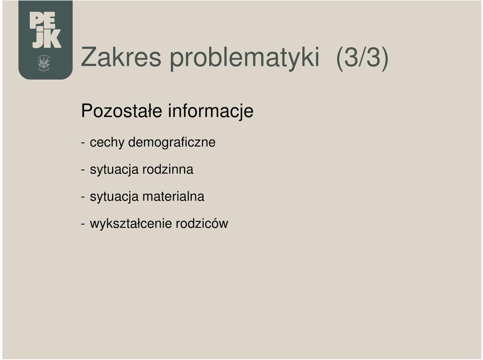 demograficzne - sytuacja rodzinna