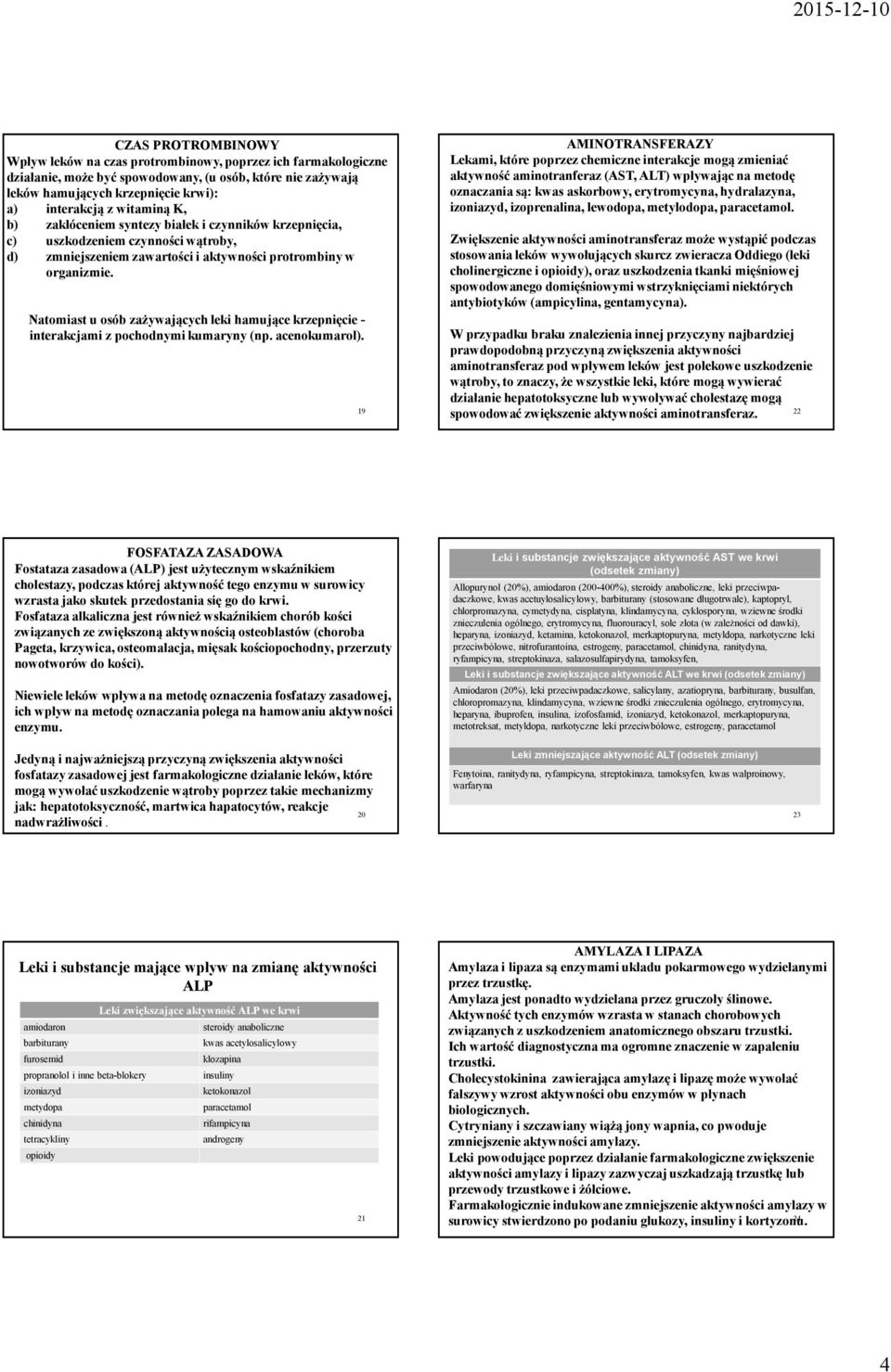 Natomiast u osób zażywających leki hamujące krzepnięcie - interakcjami z pochodnymi kumaryny (np. acenokumarol).