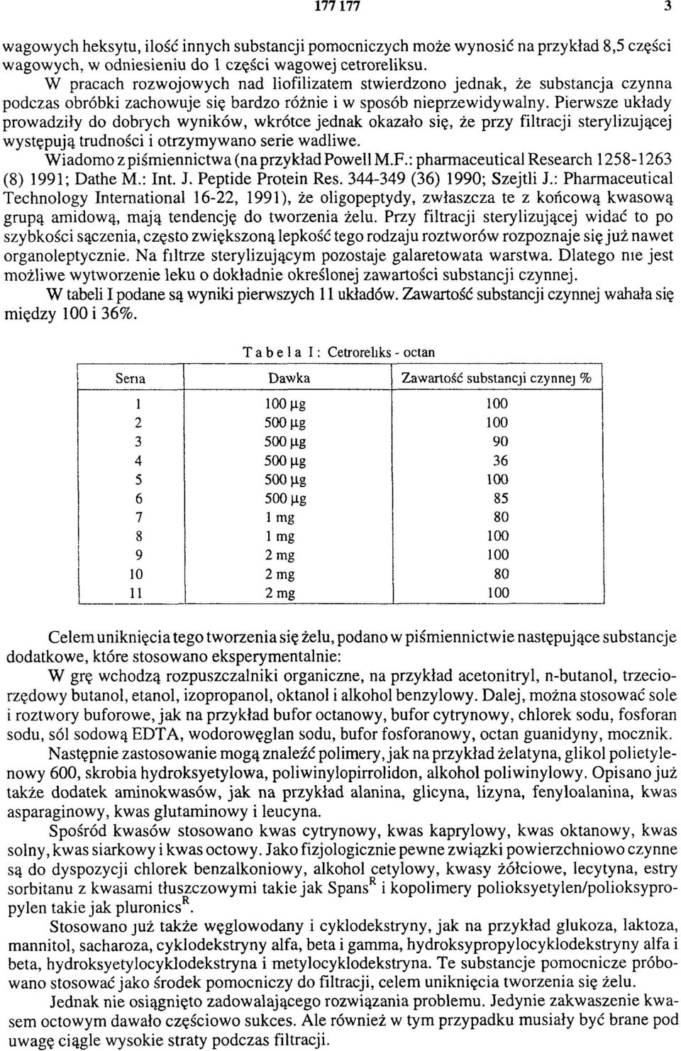 Pierwsze układy prowadziły do dobrych wyników, wkrótce jednak okazało się, że przy filtracji sterylizującej występują trudności i otrzymywano serie wadliwe.