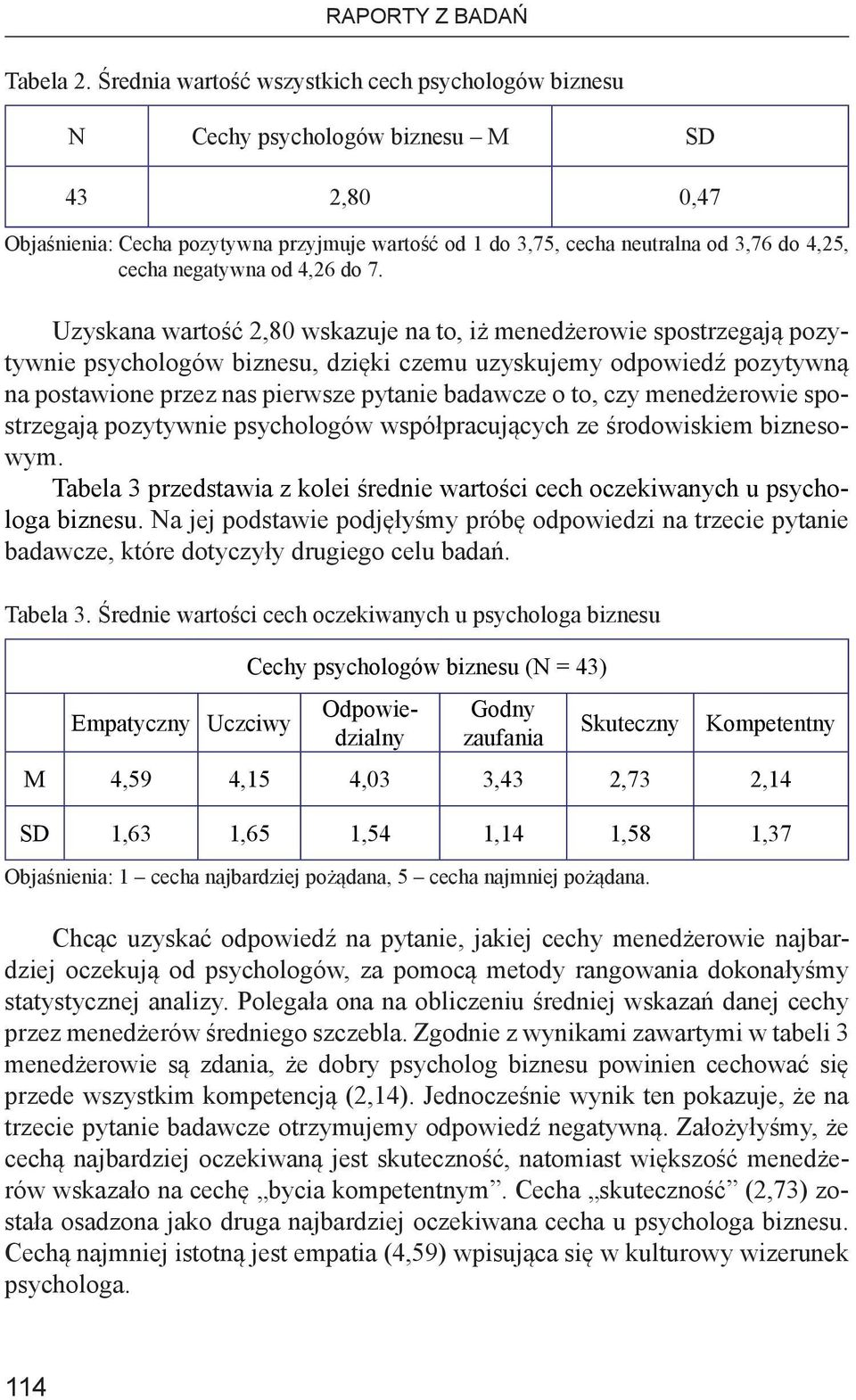 negatywna od 4,26 do 7.