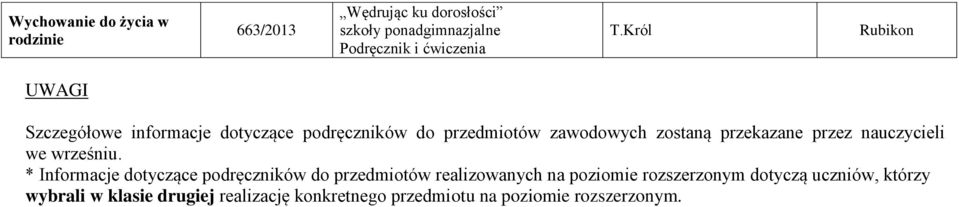 przez nauczycieli we wrześniu.