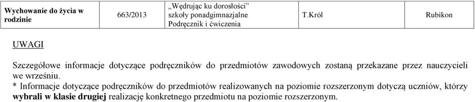 przez nauczycieli we wrześniu.