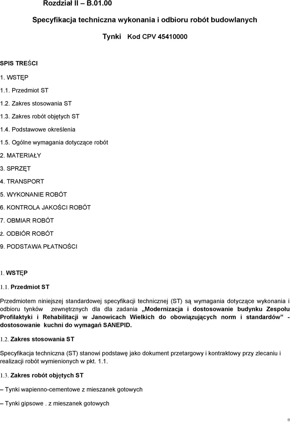 ODBIÓR ROBÓT 9. PODSTAWA PŁATNOŚCI 1.
