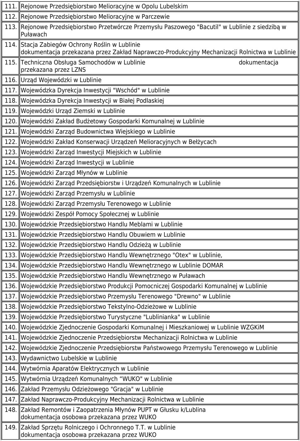 Stacja Zabiegów Ochrony Roślin w Lublinie dokumentacja przekazana przez Zakład Naprawczo-Produkcyjny Mechanizacji Rolnictwa w Lublinie 115.