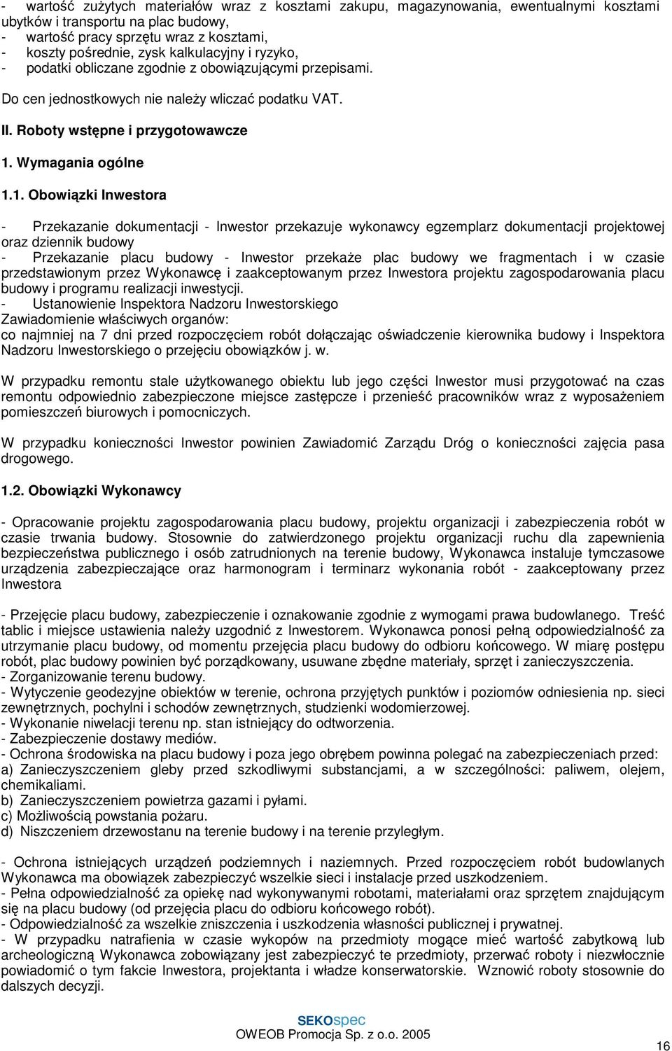 Wymagania ogólne 1.