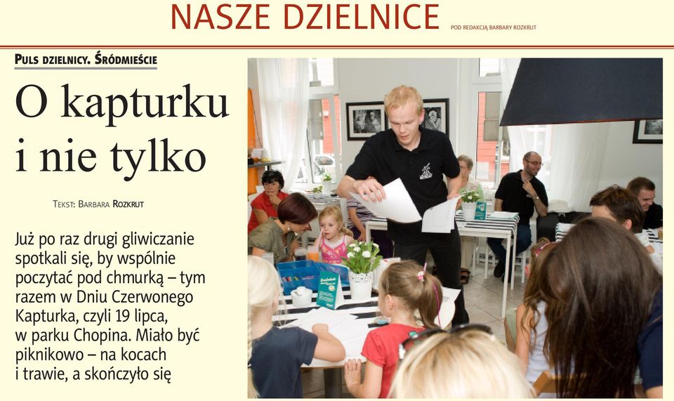 gliwiczanie spotkali się, by wspólnie poczytać pod chmurką tym razem w Dniu