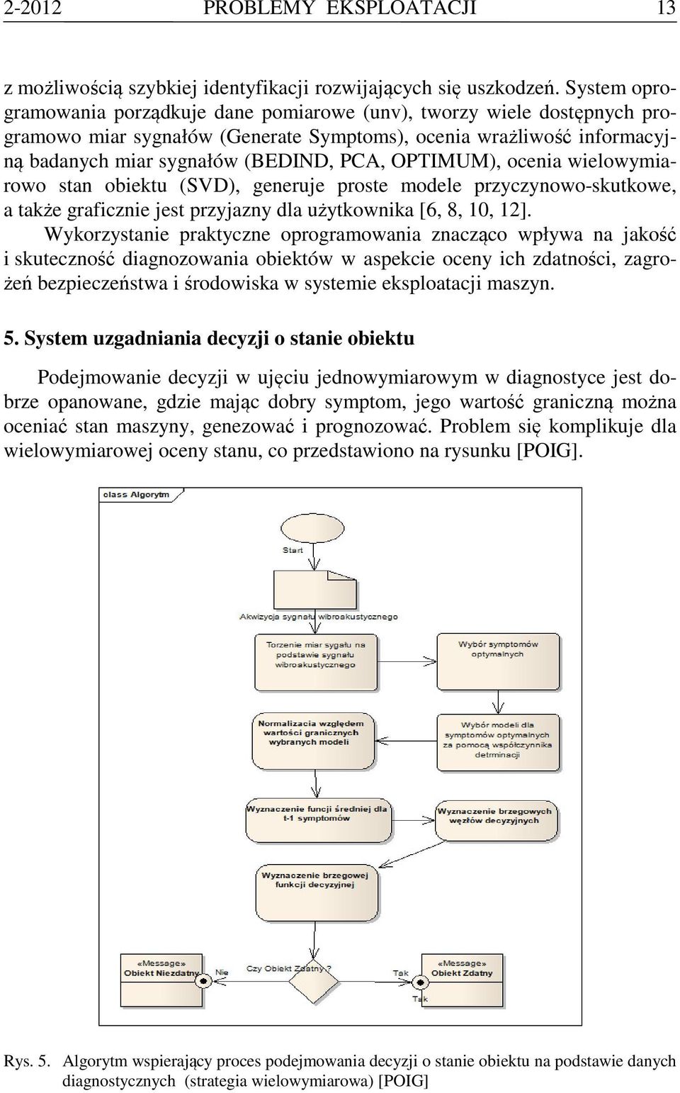OPTIMUM), ocenia wielowymiarowo stan obiektu (SVD), generuje proste modele przyczynowo-skutkowe, a także graficznie jest przyjazny dla użytkownika [6, 8, 10, 12].