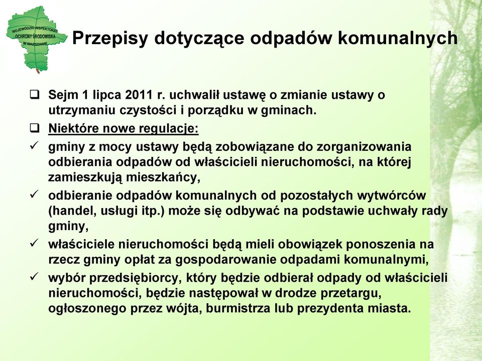 komunalnych od pozostałych wytwórców (handel, usługi itp.