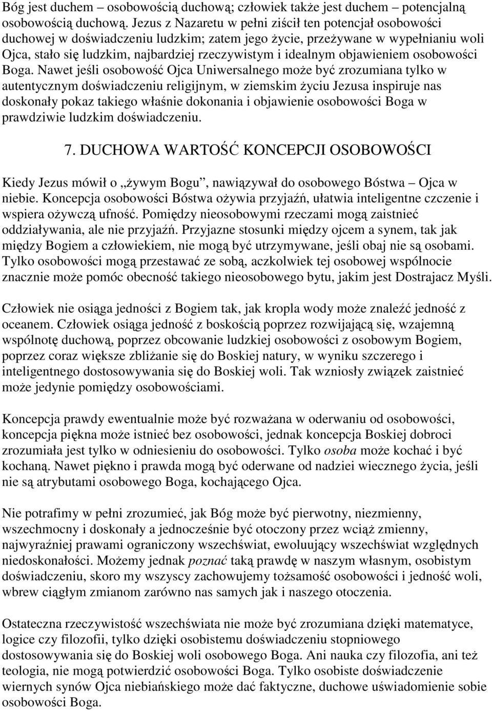 objawieniem osobowości Boga.