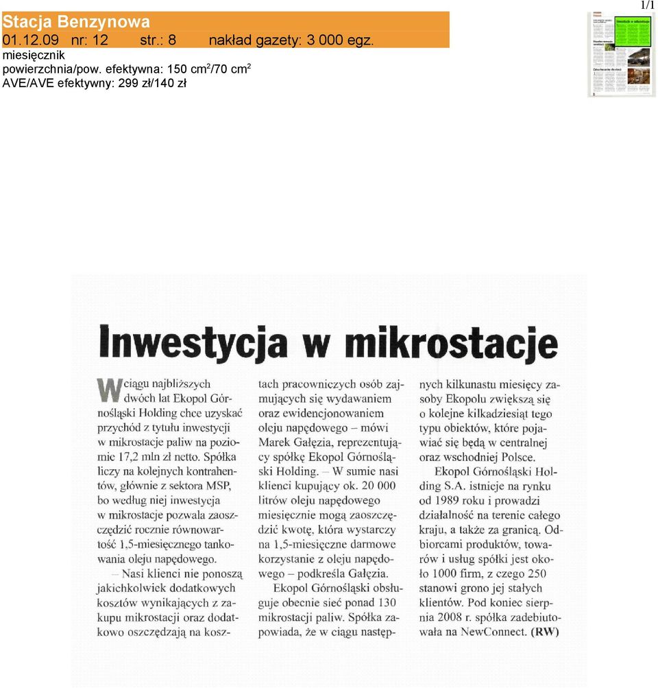 : 8 nakład gazety: 3 000 egz.
