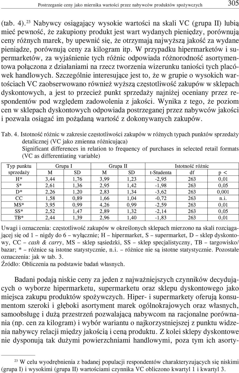 jakoœæ za wydane pieni¹dze, porównuj¹ ceny za kilogram itp.