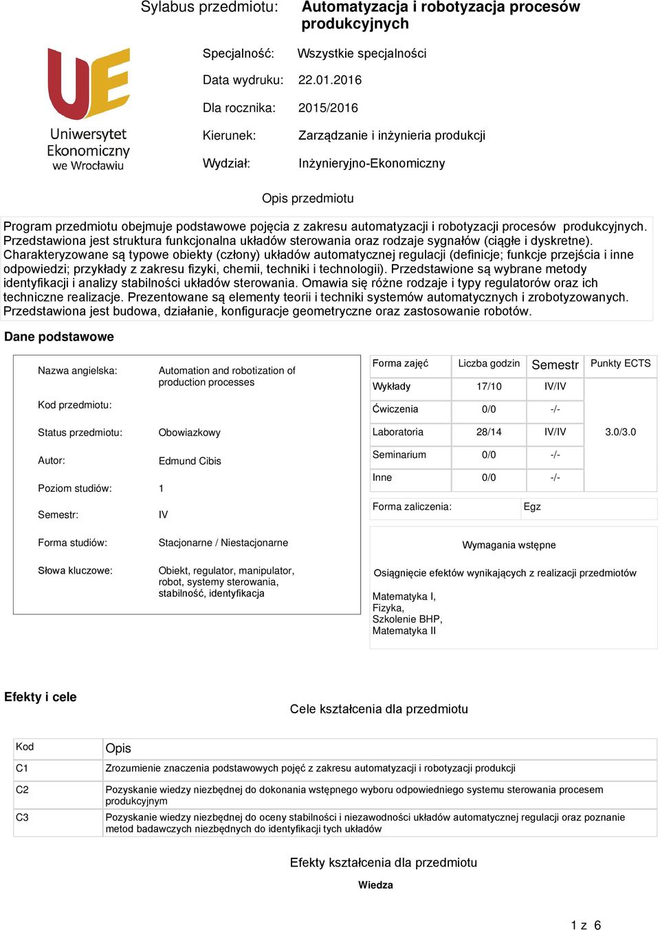 procesów produkcyjnych. Przedstawiona jest struktura funkcjonalna oraz rodzaje sygnałów (ciągłe i dyskretne).