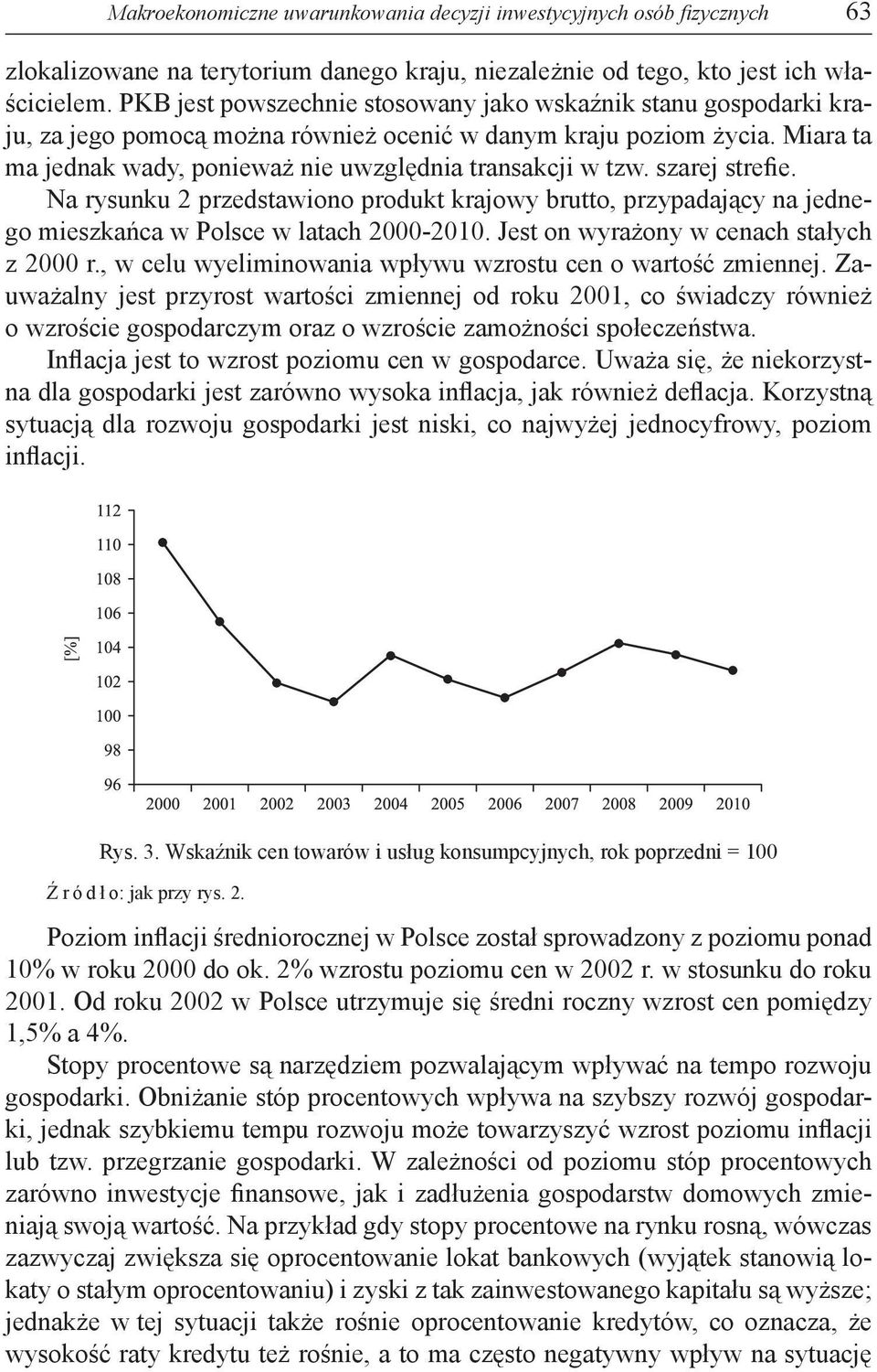 szarej strefie. Na rysunku 2 przedstawiono produkt krajowy brutto, przypadający na jednego mieszkańca w Polsce w latach 2000-2010. Jest on wyrażony w cenach stałych z 2000 r.