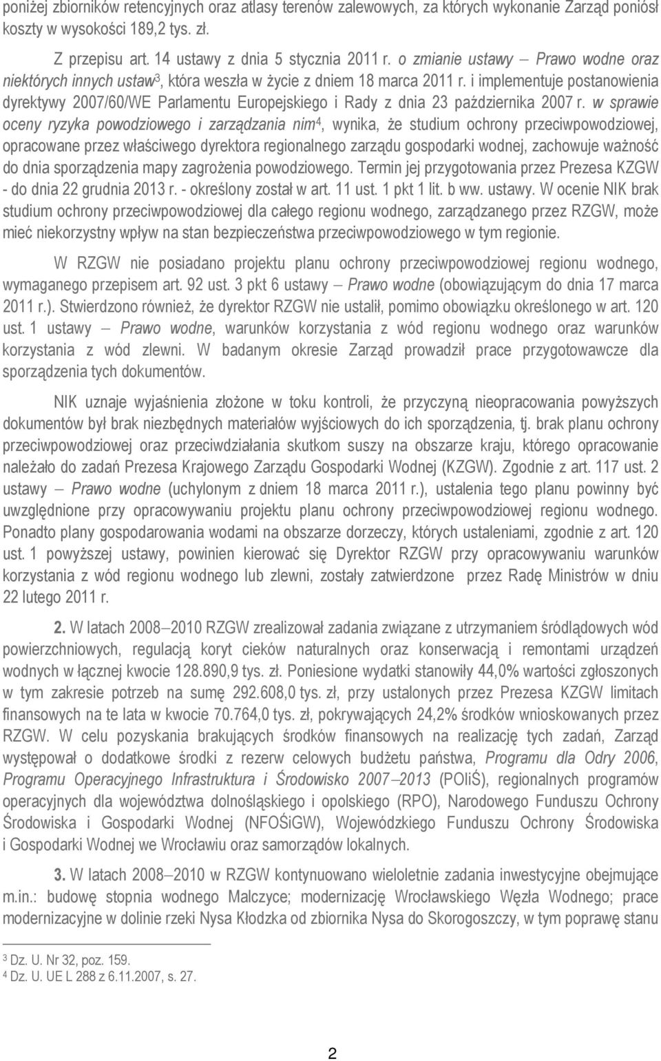 i implementuje postanowienia dyrektywy 2007/60/WE Parlamentu Europejskiego i Rady z dnia 23 października 2007 r.