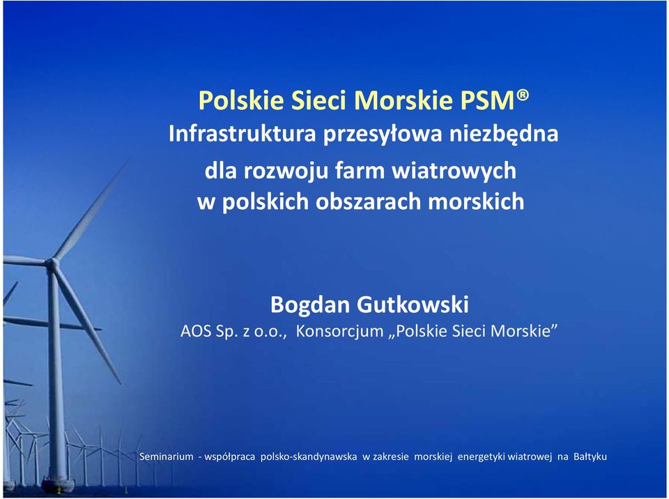 wiatrowych w polskich obszarach morskich