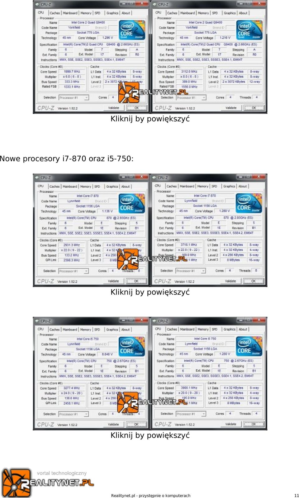 oraz i5-750:   11