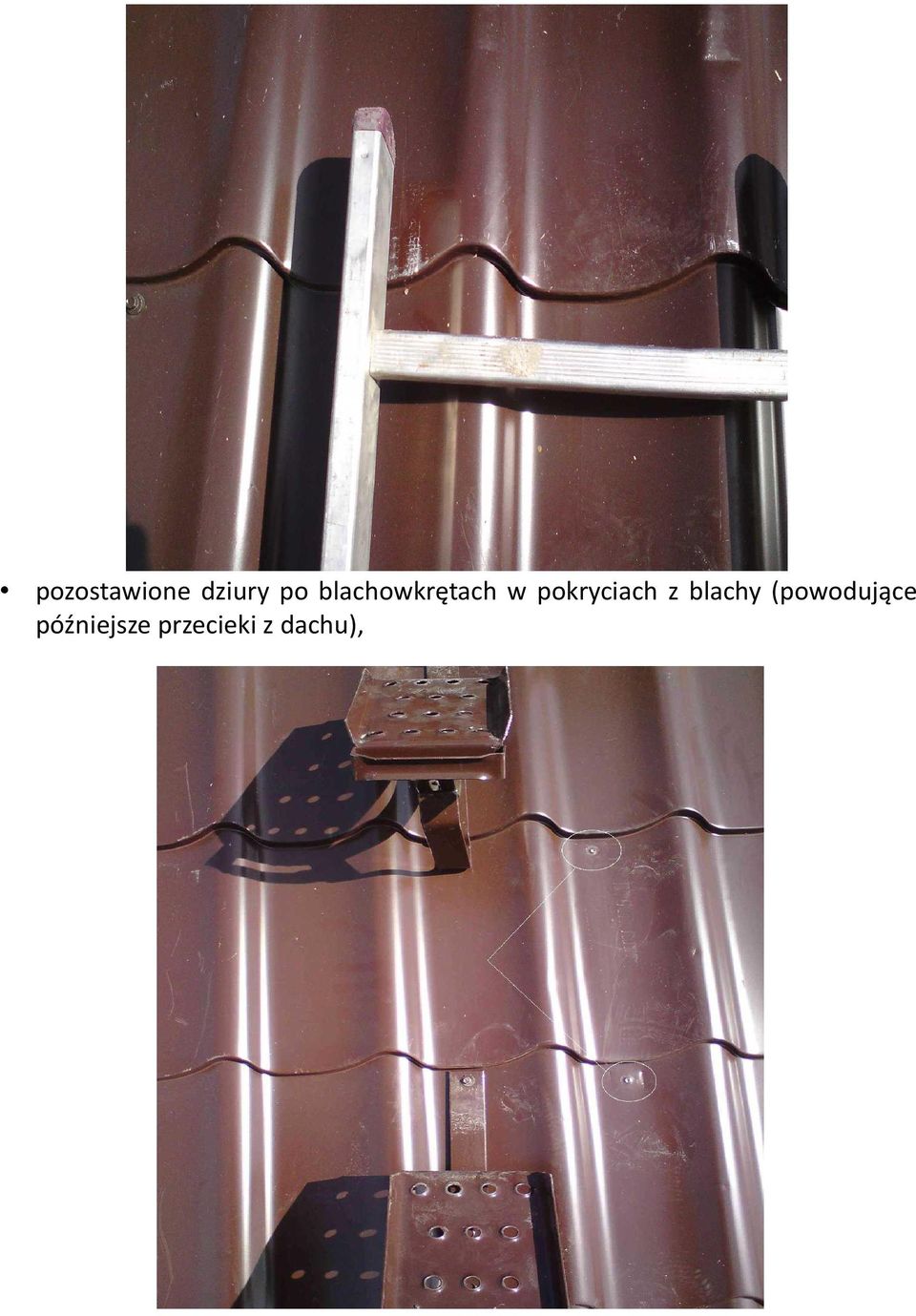pokryciach z blachy