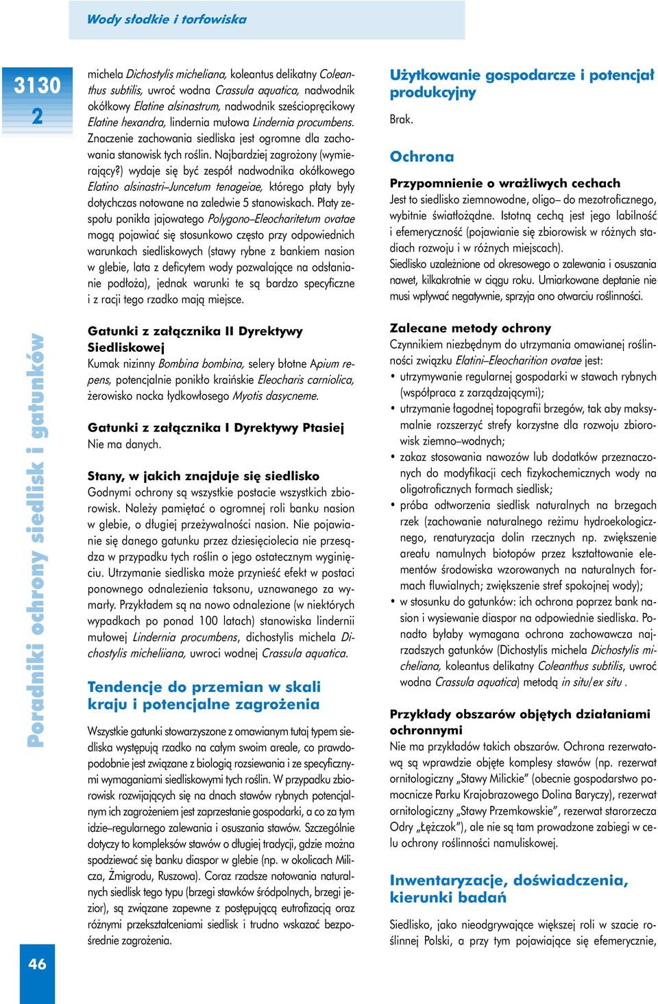) wydaje si byç zespó nadwodnika okó kowego Elatino alsinastri Juncetum tenageiae, którego p aty by y dotychczas notowane na zaledwie 5 stanowiskach.