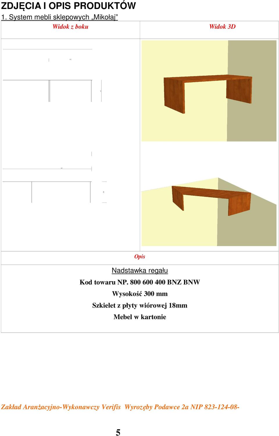 Mebel w kartonie Zakład