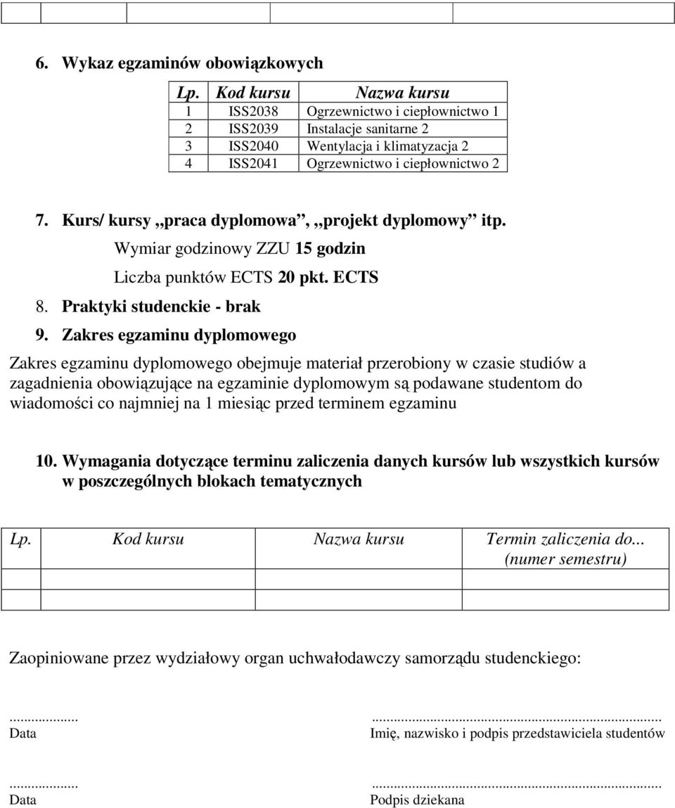 Zakres egzaminu dyplomowego Zakres egzaminu dyplomowego obejmuje materiał przerobiony w czasie studiów a zagadnienia obowiązujące na egzaminie dyplomowym są podawane studentom do wiadomości co
