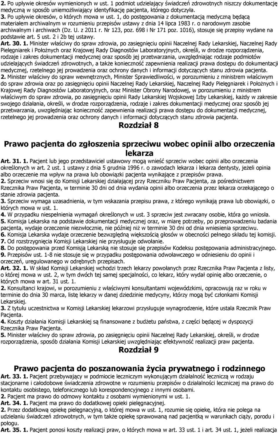 o narodowym zasobie archiwalnym i archiwach (Dz. U. z 2011 r. Nr 12