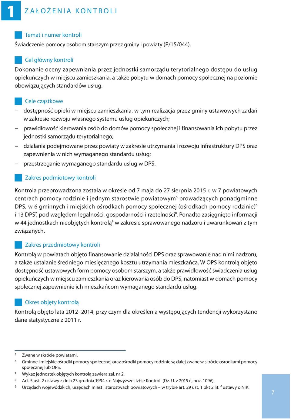 obowiązujących standardów usług.
