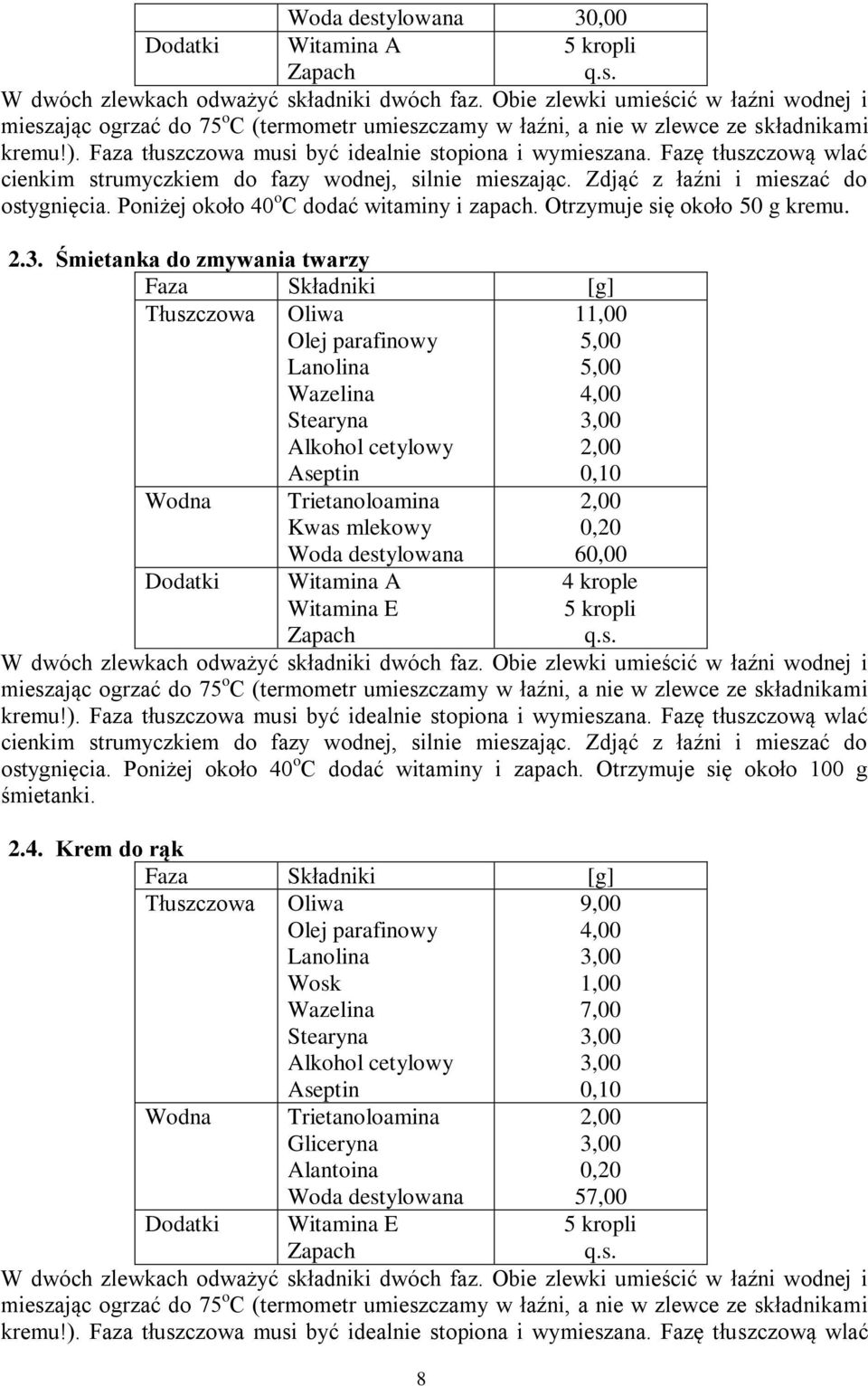 Śmietanka do zmywania twarzy Tłuszczowa Oliwa 11,00 Kwas mlekowy 8 60,00 4 krople