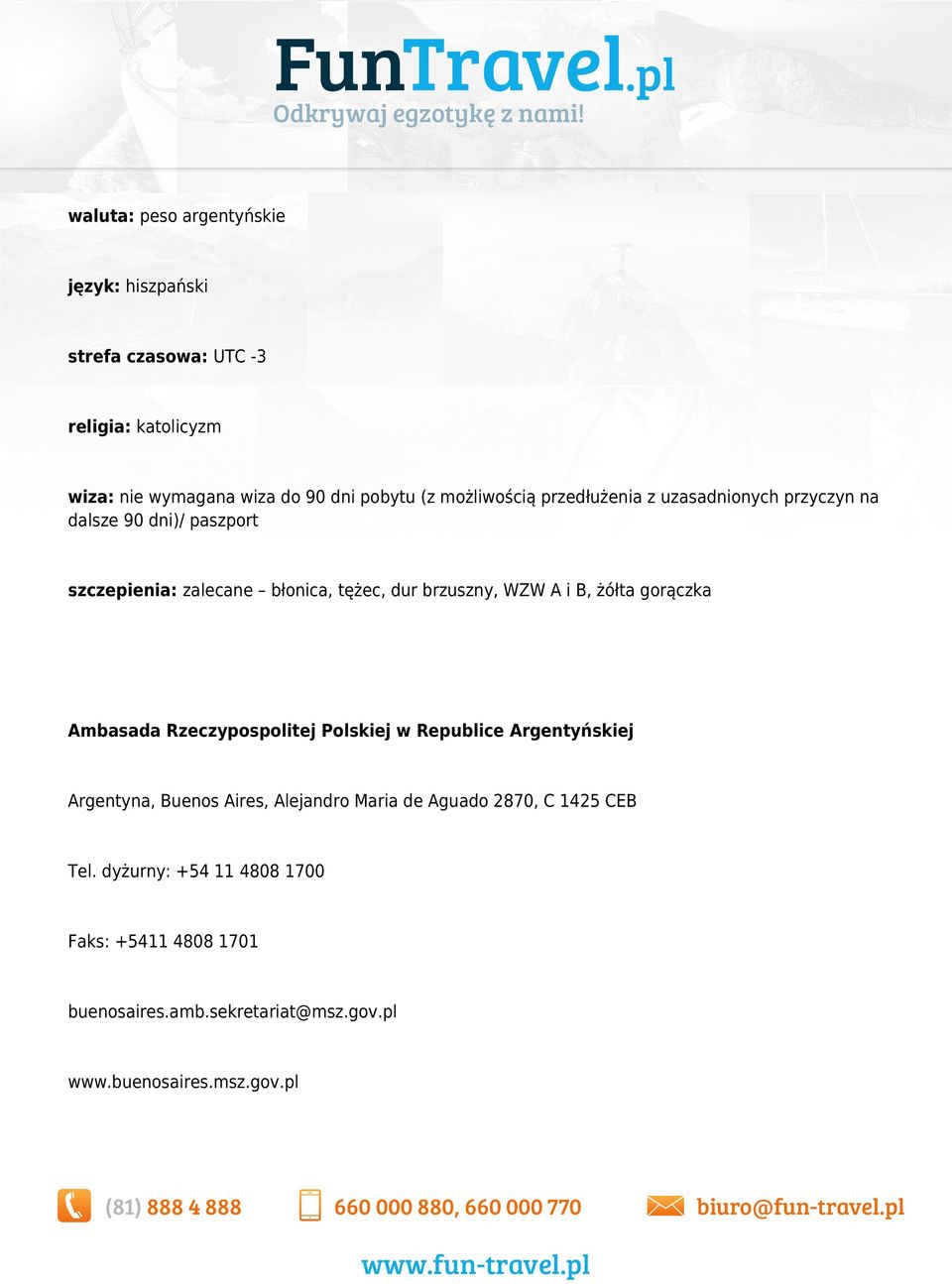 A i B, żółta gorączka Ambasada Rzeczypospolitej Polskiej w Republice Argentyńskiej Argentyna, Buenos Aires, Alejandro Maria de Aguado