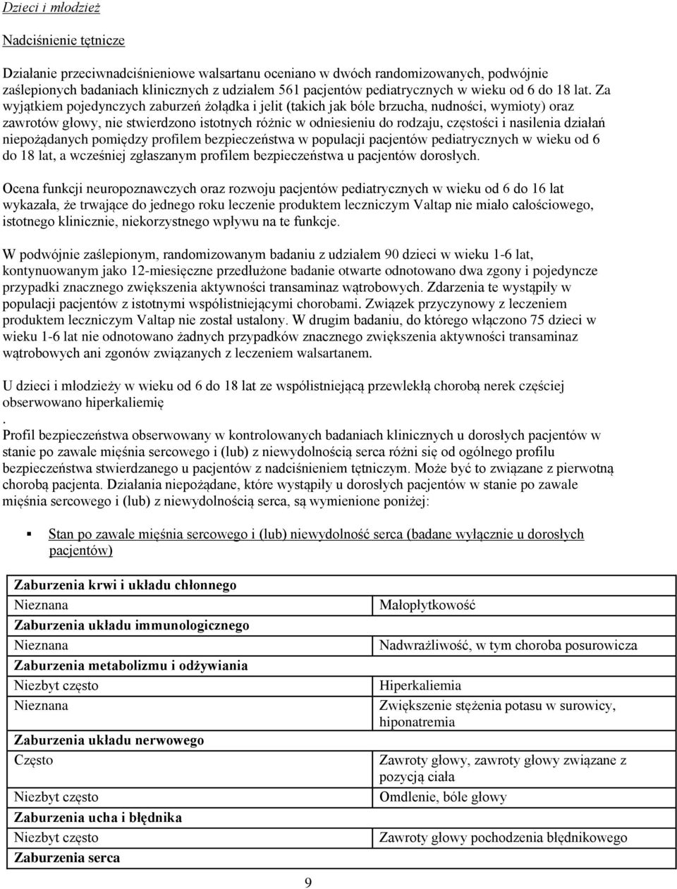 Za wyjątkiem pojedynczych zaburzeń żołądka i jelit (takich jak bóle brzucha, nudności, wymioty) oraz zawrotów głowy, nie stwierdzono istotnych różnic w odniesieniu do rodzaju, częstości i nasilenia