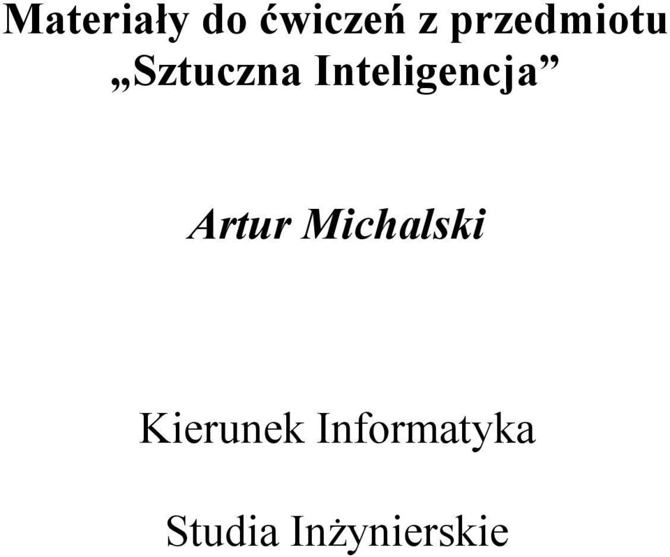 Inteligencja Artur