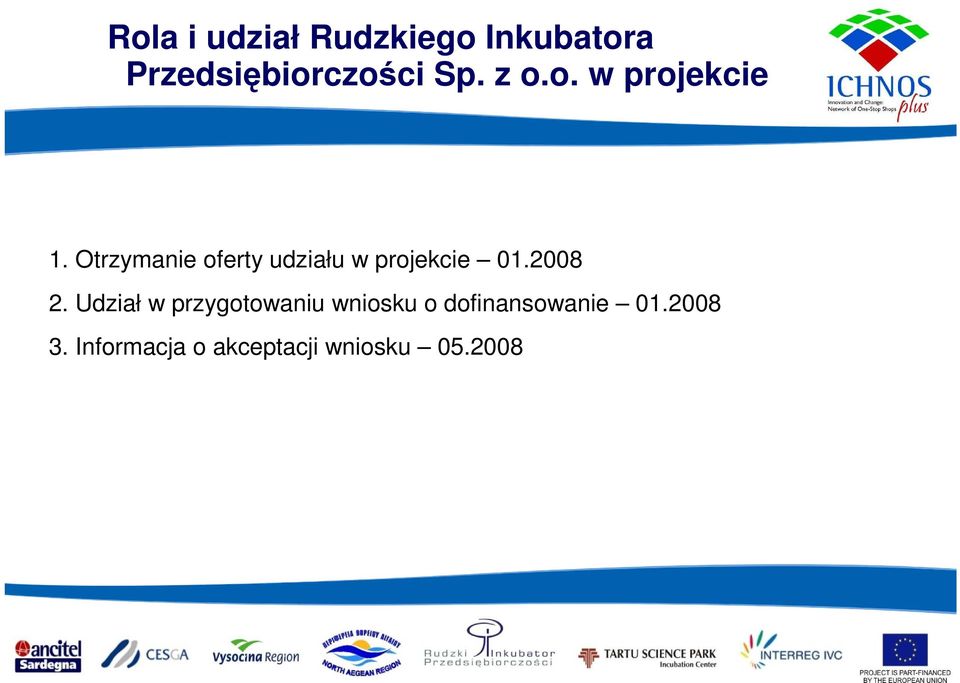 Otrzymanie oferty udziału w projekcie 01.2008 2.