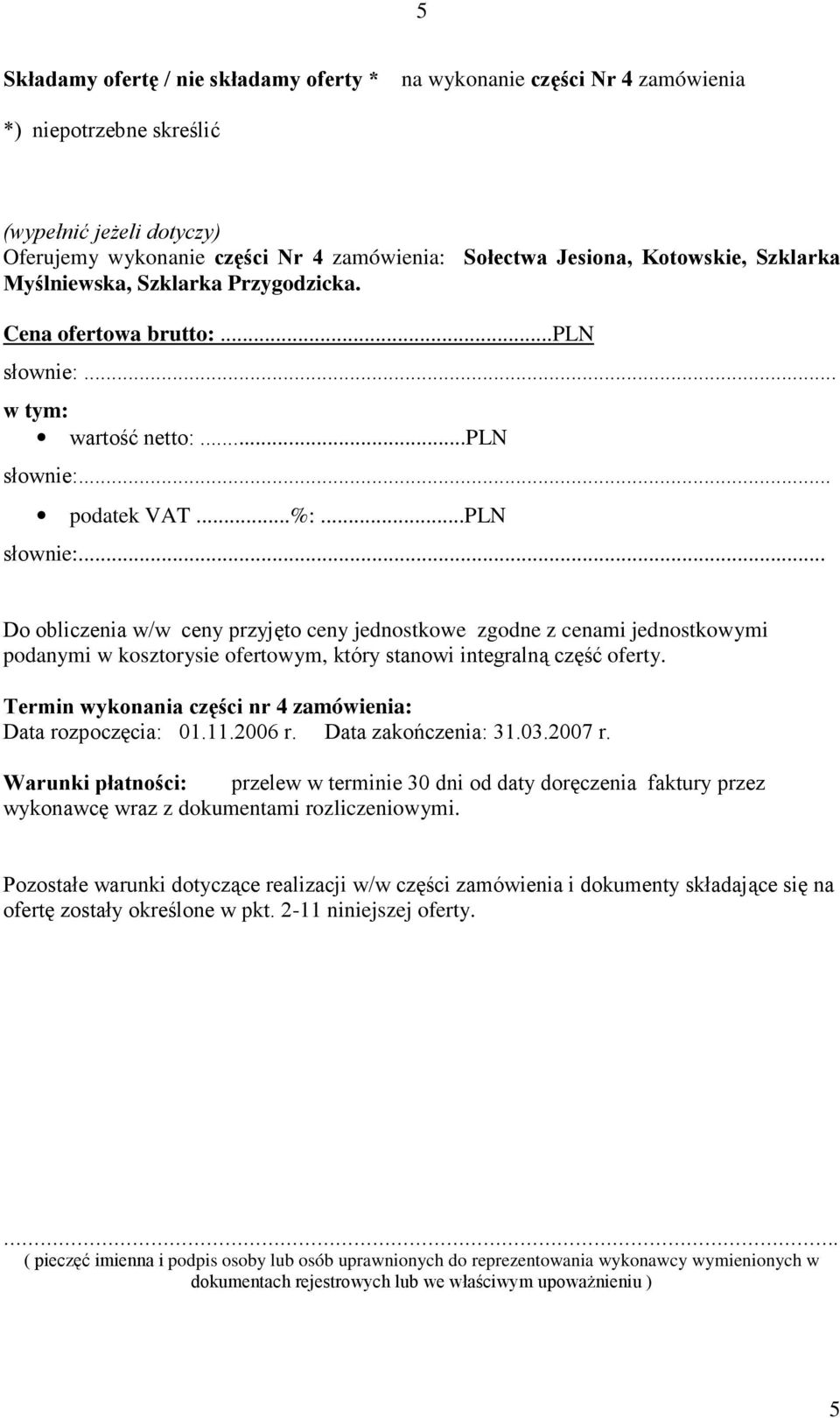 Jesiona, Kotowskie, Szklarka Myślniewska,