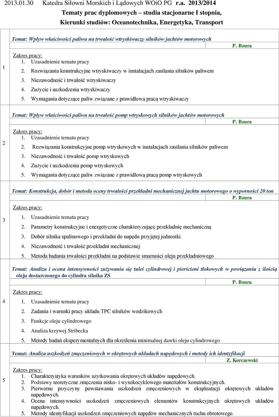 na trwałość wtryskiwaczy silników jachtów motorowych 2. Rozwiązania konstrukcyjne wtryskiwaczy w instalacjach zasilania silników paliwem 3. Niezawodność i trwałość wtryskiwaczy 4.