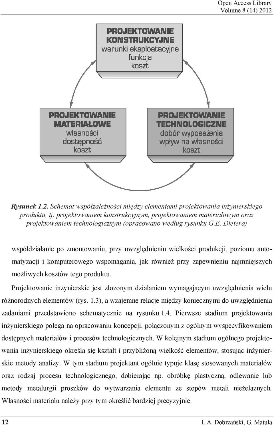 Dietera) wspó dzia anie po zmontowaniu, przy uwzgl dnieniu wielko ci produkcji, poziomu automatyzacji i komputerowego wspomagania, jak równie przy zapewnieniu najmniejszych mo liwych kosztów tego