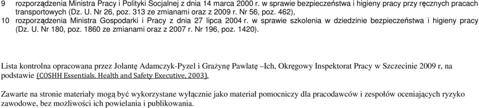 Nr 180, poz. 1860 ze zmianami oraz z 2007 r. Nr 196, poz. 1420).