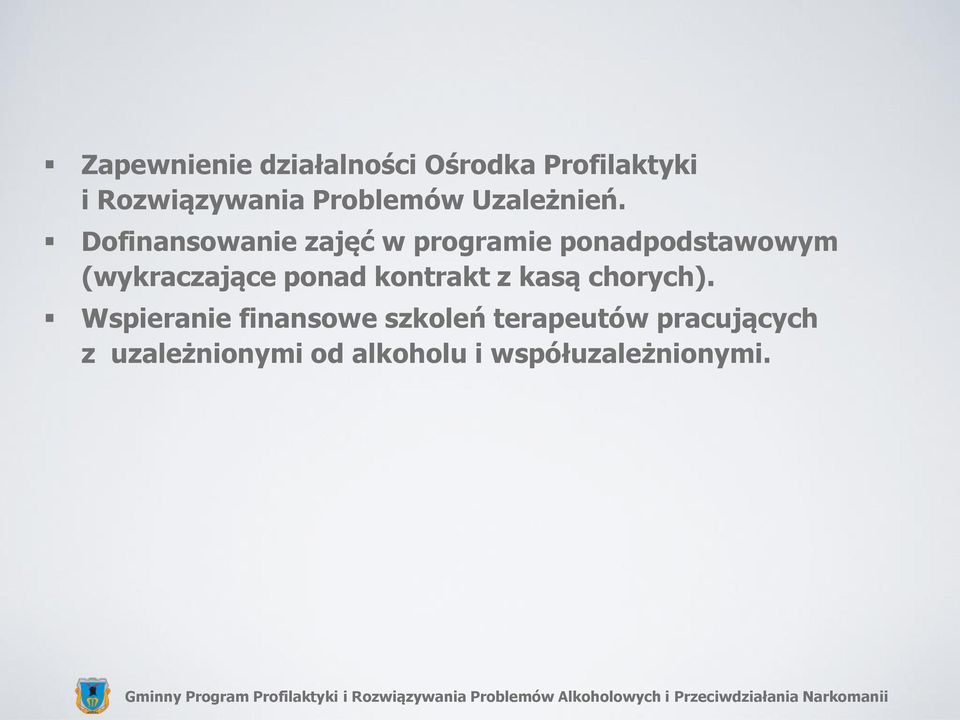 Dofinansowanie zajęć w programie ponadpodstawowym (wykraczające ponad