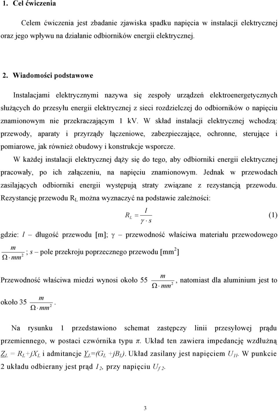 znamionowym nie przekraczającym 1 kv.