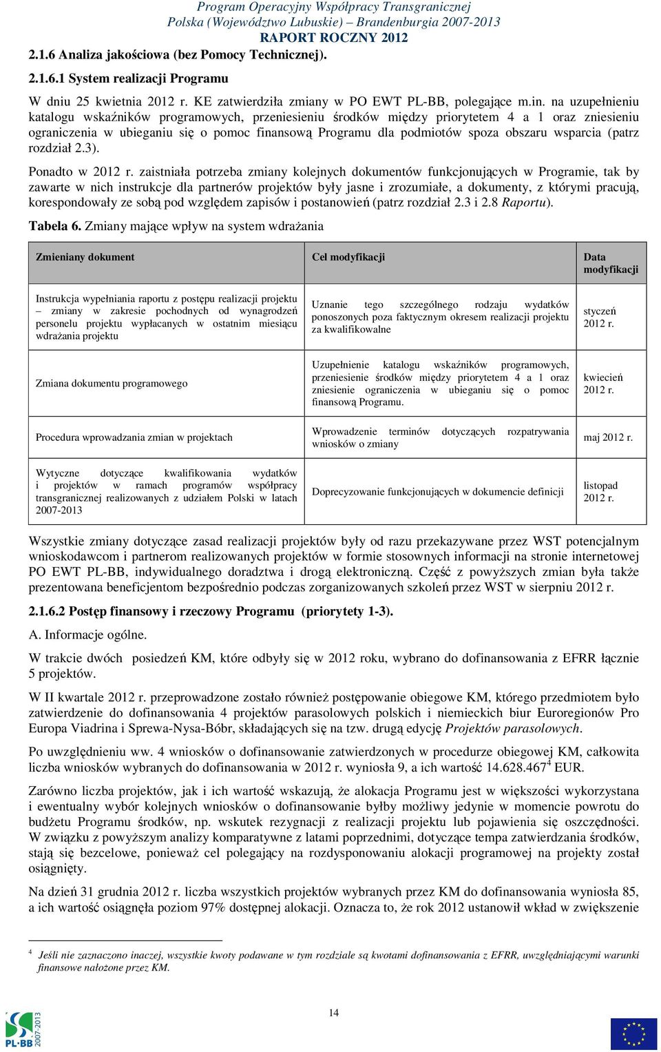 wsparcia (patrz rozdział 2.3). Ponadto w 2012 r.