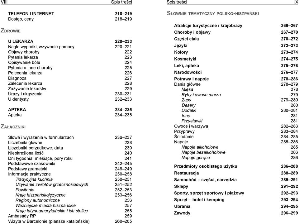 z n i k i Słowa i wyrażenia w formularzach 236 237 Liczebniki główne 238 Liczebniki porządkowe, data 239 Nieokreślona ilość 240 Dni tygodnia, miesiące, pory roku 241 Podstawowe czasowniki 242 245