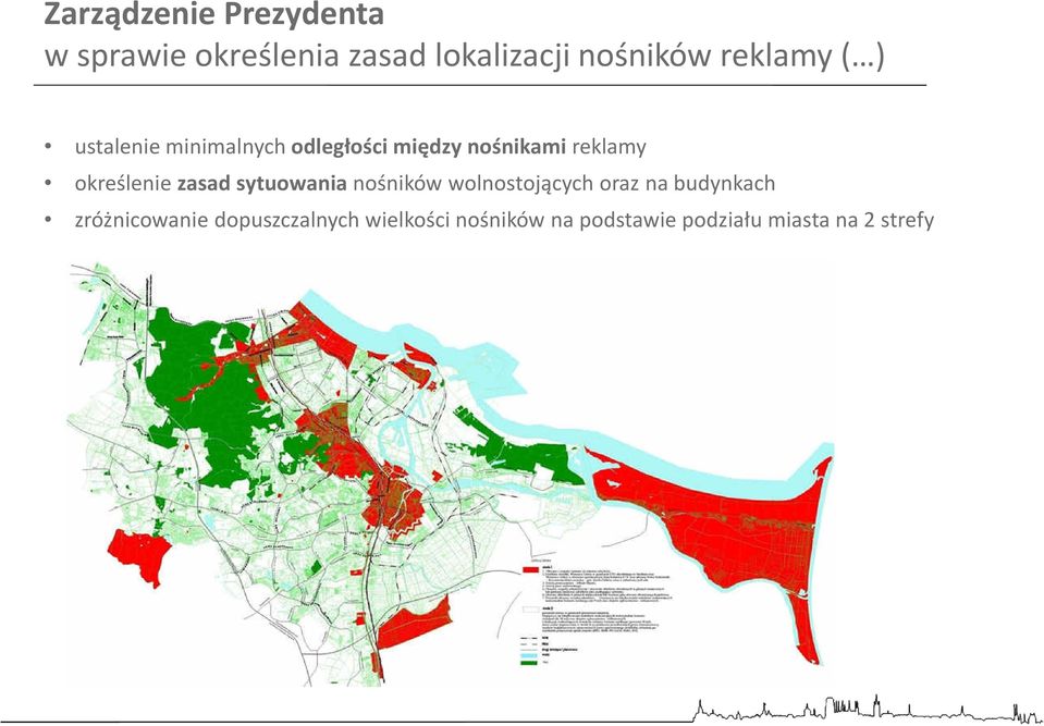 określenie zasad sytuowania nośników wolnostojących oraz na budynkach