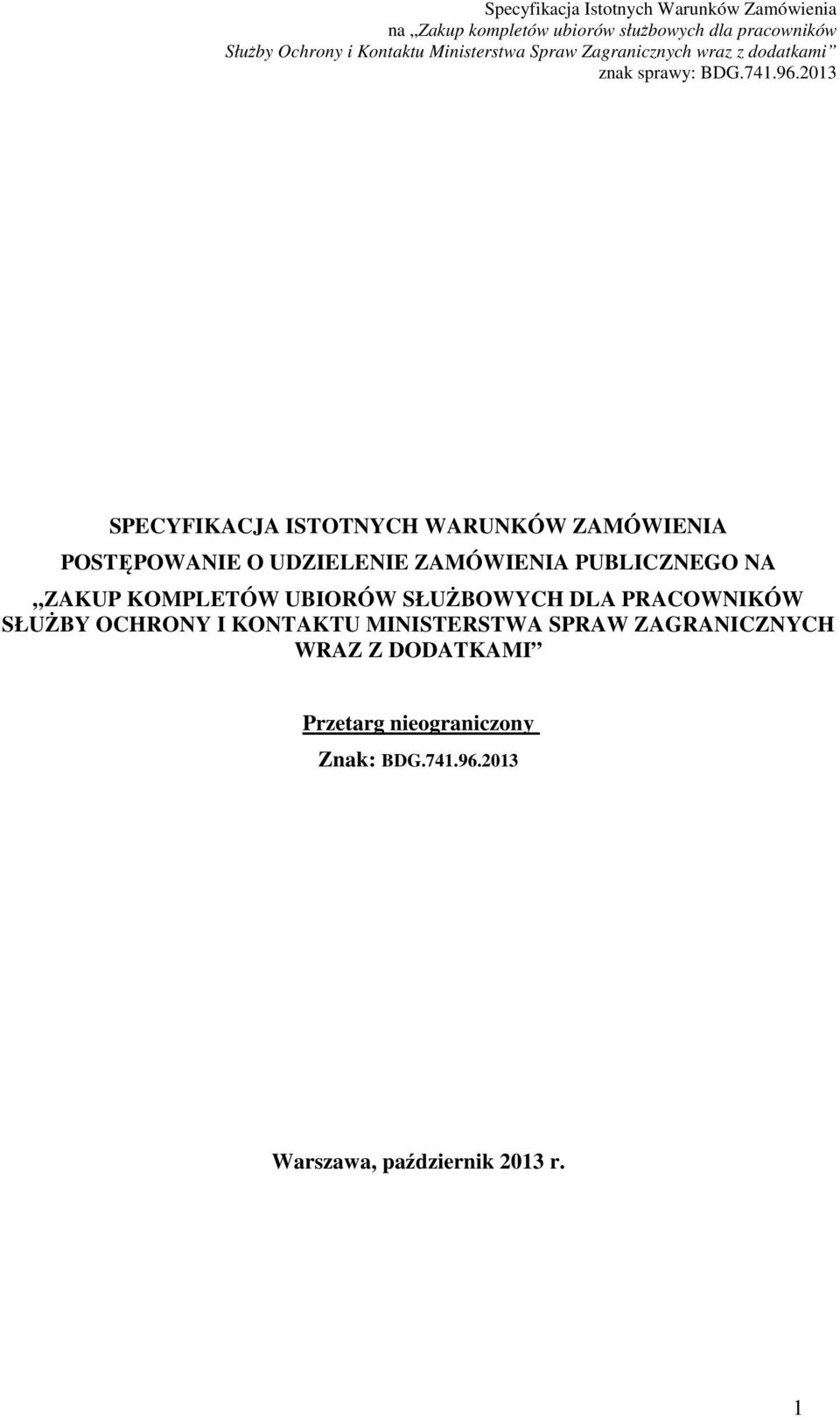 PRACOWNIKÓW SŁUŻBY OCHRONY I KONTAKTU MINISTERSTWA SPRAW ZAGRANICZNYCH