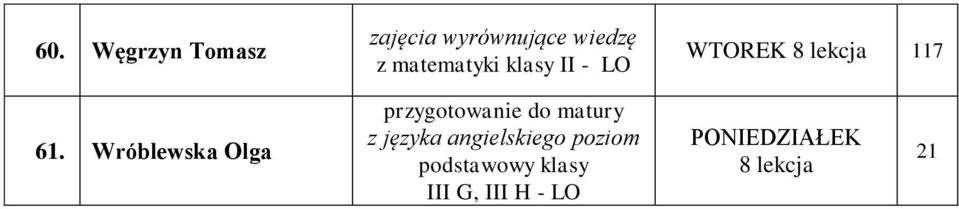 61. Wróblewska Olga z języka
