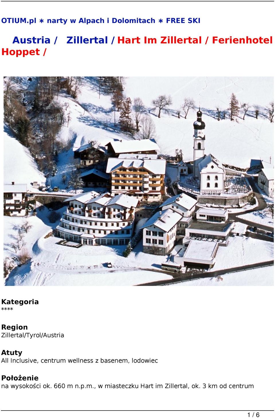 Zillertal / Ferienhotel Hoppet / Kategoria **** Region