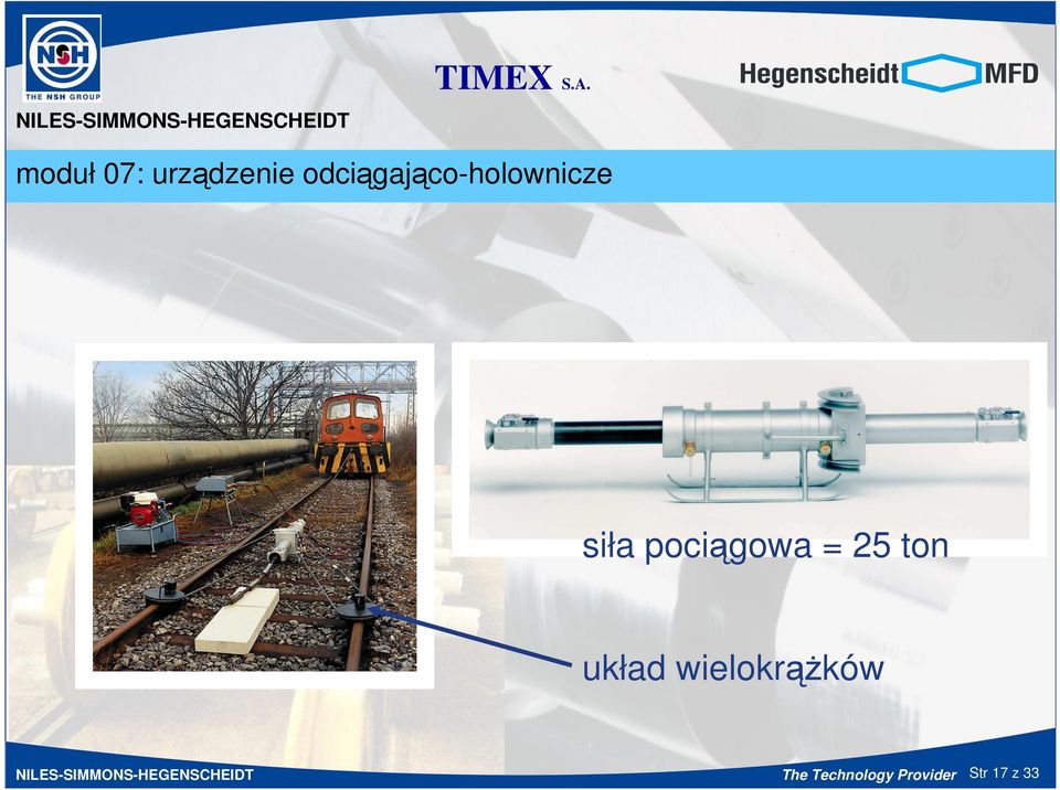 pociągowa = 25 ton układ wielokrąŝków