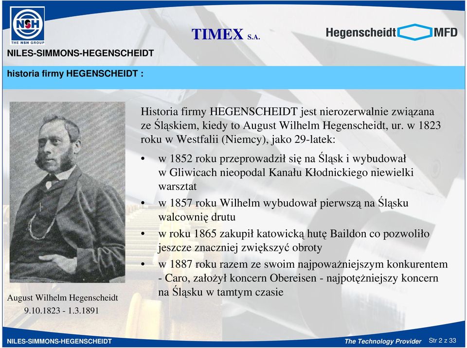 roku w Westfalii (Niemcy), jako 29-latek: August Wilhelm Hegenscheidt 9.10.1823-