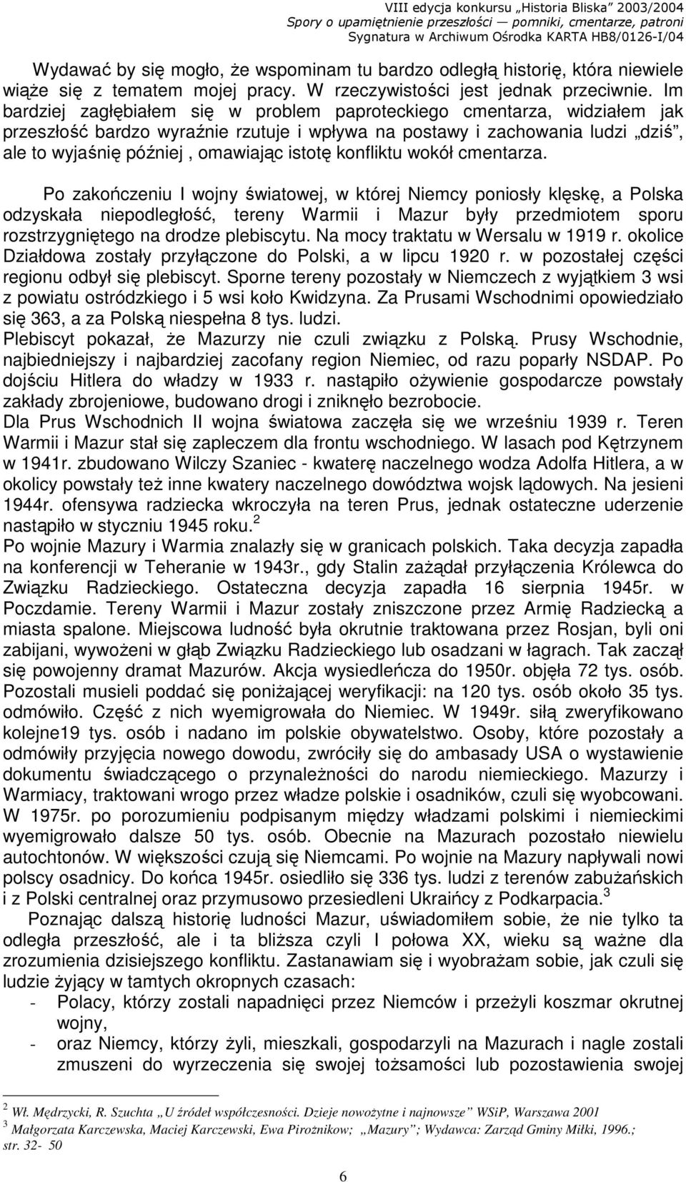 konfliktu wokół cmentarza.